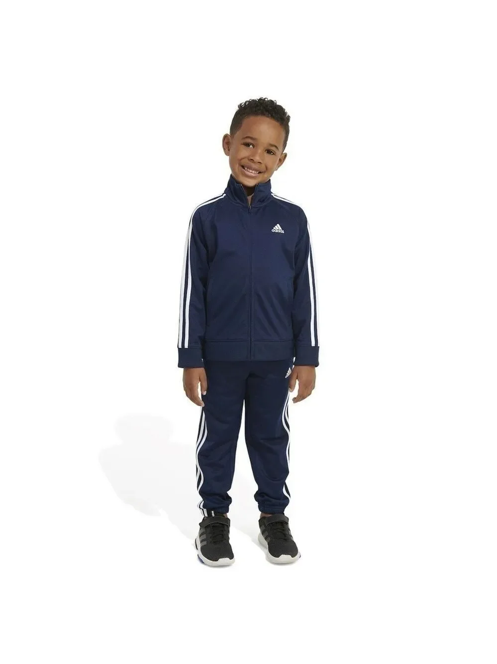 Adidas ToddlerTricot Track Jacket Black/Red Size 2T